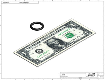 Automatic inline pressure overflow bottle filler machine, low viscosity, Component M1-02245652, by Acasi Machinery Inc.