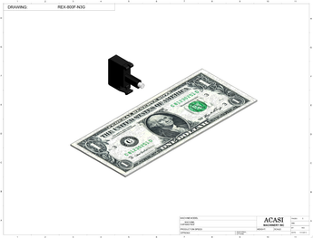 Automatic inline pressure overflow bottle filler machine, low viscosity, Component REX-800F-N3G, by Acasi Machinery Inc.