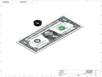 Automatic inline pressure overflow bottle filler machine, low viscosity, Component RIN-6226-11, by Acasi Machinery Inc.