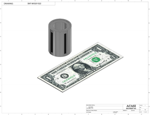 Automatic inline pressure overflow bottle filler machine, low viscosity, Component SKF-M5201522, by Acasi Machinery Inc.