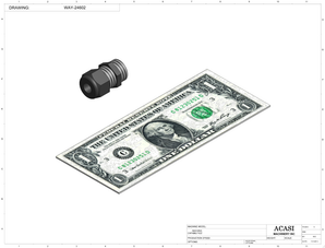 Automatic inline pressure overflow bottle filler machine, low viscosity, Component WAY-24602, by Acasi Machinery Inc.