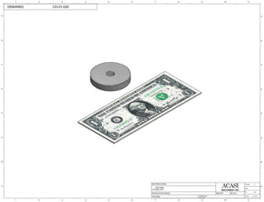 Automatic inline pressure overflow bottle filler machine, low viscosity, Part CD-01-026B, by Acasi Machinery Inc.