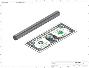 Automatic inline pressure overflow bottle filler machine, low viscosity, Part FAC-CG-01-004, by Acasi Machinery Inc.