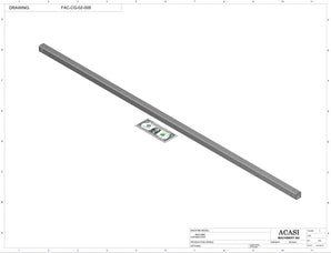 Automatic inline pressure overflow bottle filler machine, low viscosity, Part FAC-CG-02-008, by Acasi Machinery Inc.