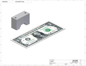 Automatic inline pressure overflow bottle filler machine, low viscosity, Part FAC-DRIP-01-004, by Acasi Machinery Inc.