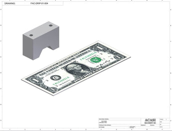 Automatic inline pressure overflow bottle filler machine, low viscosity, Part FAC-DRIP-01-004, by Acasi Machinery Inc.