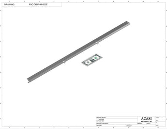 Automatic inline pressure overflow bottle filler machine, low viscosity, Part FAC-DRIP-48-002E, by Acasi Machinery Inc.