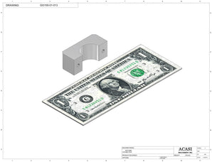 Automatic inline pressure overflow bottle filler machine, low viscosity, Part GI3100-01-013, by Acasi Machinery Inc.