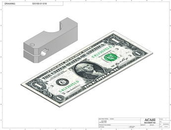 Automatic inline pressure overflow bottle filler machine, low viscosity, Part GI3100-01-018, by Acasi Machinery Inc.
