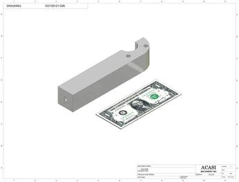 Automatic inline pressure overflow bottle filler machine, low viscosity, Part GI3100-01-026, by Acasi Machinery Inc.