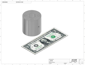Automatic inline pressure overflow bottle filler machine, low viscosity, Part GI3100-01-034, by Acasi Machinery Inc.