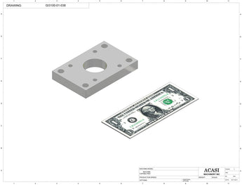 Automatic inline pressure overflow bottle filler machine, low viscosity, Part GI3100-01-038, by Acasi Machinery Inc.