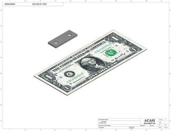 Automatic inline pressure overflow bottle filler machine, low viscosity, Part GI3100-01-052, by Acasi Machinery Inc.