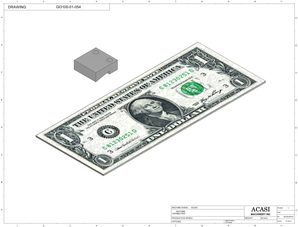 Automatic inline pressure overflow bottle filler machine, low viscosity, Part GI3100-01-054, by Acasi Machinery Inc.