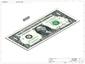 Automatic inline pressure overflow bottle filler machine, low viscosity, Part GI3100-01-055, by Acasi Machinery Inc.