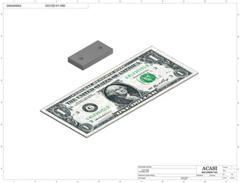 Automatic inline pressure overflow bottle filler machine, low viscosity, Part GI3100-01-060, by Acasi Machinery Inc.