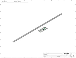 Automatic inline pressure overflow bottle filler machine, low viscosity, Part GI3100-01-066, by Acasi Machinery Inc.