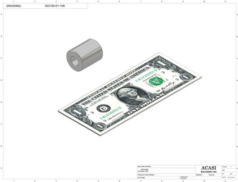 Automatic inline pressure overflow bottle filler machine, low viscosity, Part GI3100-01-106, by Acasi Machinery Inc.