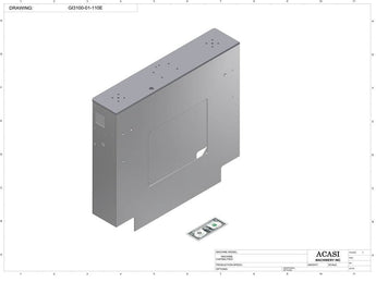 Automatic inline pressure overflow bottle filler machine, low viscosity, Part GI3100-01-110E, by Acasi Machinery Inc.