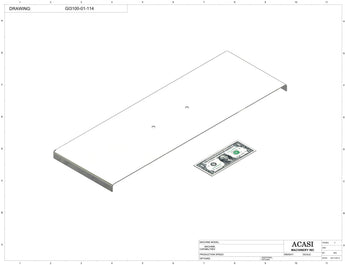 Automatic inline pressure overflow bottle filler machine, low viscosity, Part GI3100-01-114, by Acasi Machinery Inc.