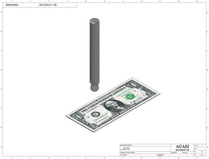 Automatic inline pressure overflow bottle filler machine, low viscosity, Part GI3100-01-138, by Acasi Machinery Inc.