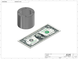 Automatic inline pressure overflow bottle filler machine, low viscosity, Part GI3300-01-016, by Acasi Machinery Inc.
