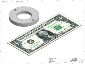 Automatic inline pressure overflow bottle filler machine, low viscosity, Part GI3300-01-038, by Acasi Machinery Inc.