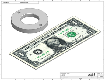 Automatic inline pressure overflow bottle filler machine, low viscosity, Part GI3300-01-038, by Acasi Machinery Inc.