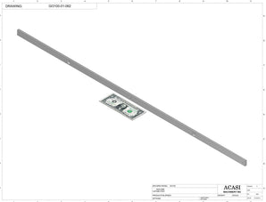 Automatic inline pressure overflow bottle filler machine, low viscosity, Part GI3300-01-062, by Acasi Machinery Inc.
