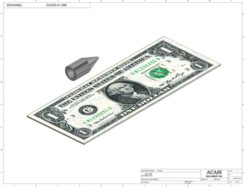 Automatic inline pressure overflow bottle filler machine, low viscosity, Part GI3300-01-068, by Acasi Machinery Inc.