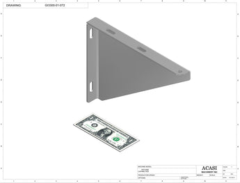 Automatic inline pressure overflow bottle filler machine, low viscosity, Part GI3300-01-072, by Acasi Machinery Inc.