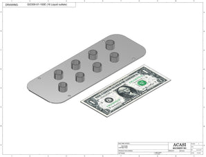 Automatic inline pressure overflow bottle filler machine, low viscosity, Part GI3300-01-100E-16, by Acasi Machinery Inc.