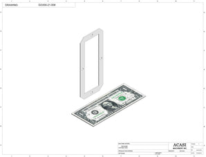 Automatic inline pressure overflow bottle filler machine, low viscosity, Part GI3300-21-008, by Acasi Machinery Inc.