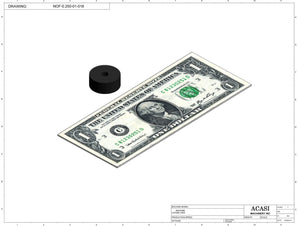 Automatic inline pressure overflow bottle filler machine, low viscosity, Part NOF-0.250-01-018, by Acasi Machinery Inc.