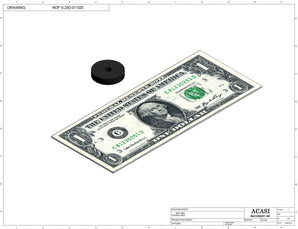 Automatic inline pressure overflow bottle filler machine, low viscosity, Part NOF-0.250-01-020, by Acasi Machinery Inc.