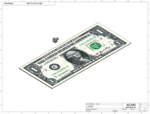 Automatic inline pressure overflow bottle filler machine, low viscosity, Part NOF-0.375-01-026, by Acasi Machinery Inc.