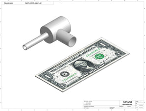 Automatic inline pressure overflow bottle filler machine, low viscosity, Part NOF-0.375-03-014E, by Acasi Machinery Inc.