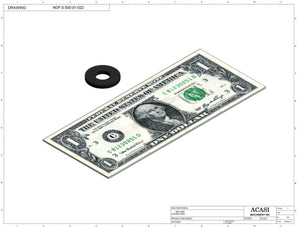 Automatic inline pressure overflow bottle filler machine, low viscosity, Part NOF-0.500-01-022, by Acasi Machinery Inc.