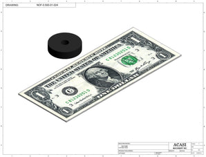 Automatic inline pressure overflow bottle filler machine, low viscosity, Part NOF-0.500-01-024, by Acasi Machinery Inc.