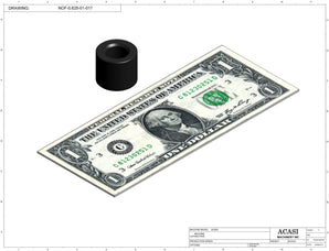 Automatic inline pressure overflow bottle filler machine, low viscosity, Part NOF-0.625-01-017, by Acasi Machinery Inc.