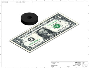 Automatic inline pressure overflow bottle filler machine, low viscosity, Part NOF-0.625-01-024, by Acasi Machinery Inc.