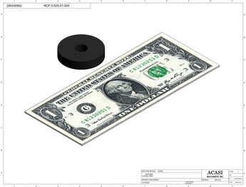 Automatic inline pressure overflow bottle filler machine, low viscosity, Part NOF-0.625-01-024, by Acasi Machinery Inc.