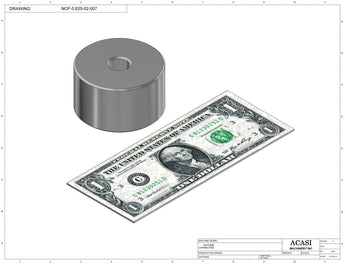 Automatic inline pressure overflow bottle filler machine, low viscosity, Part NOF-0.625-02-007, by Acasi Machinery Inc.