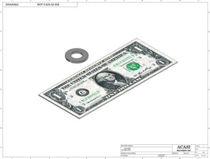 Automatic inline pressure overflow bottle filler machine, low viscosity, Part NOF-0.625-02-008, by Acasi Machinery Inc.