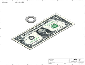 Automatic inline pressure overflow bottle filler machine, low viscosity, Part NOF-0.750-01-008, by Acasi Machinery Inc.