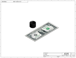 Automatic inline pressure overflow bottle filler machine, low viscosity, Part NOF-1.000-01-017, by Acasi Machinery Inc.