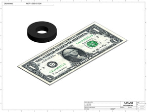 Automatic inline pressure overflow bottle filler machine, low viscosity, Part NOF-1.000-01-024, by Acasi Machinery Inc.