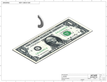 Automatic inline pressure overflow bottle filler machine, low viscosity, Part NOF-1.000-01-034, by Acasi Machinery Inc.