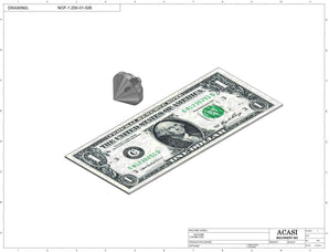 Automatic inline pressure overflow bottle filler machine, low viscosity, Part NOF-1.250-01-026, by Acasi Machinery Inc.