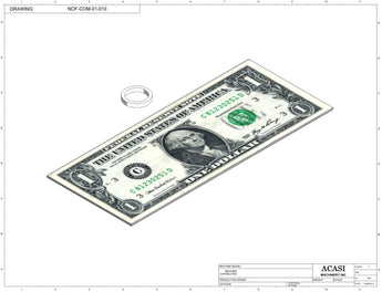 Automatic inline pressure overflow bottle filler machine, low viscosity, Part NOF-COM-01-010, by Acasi Machinery Inc.